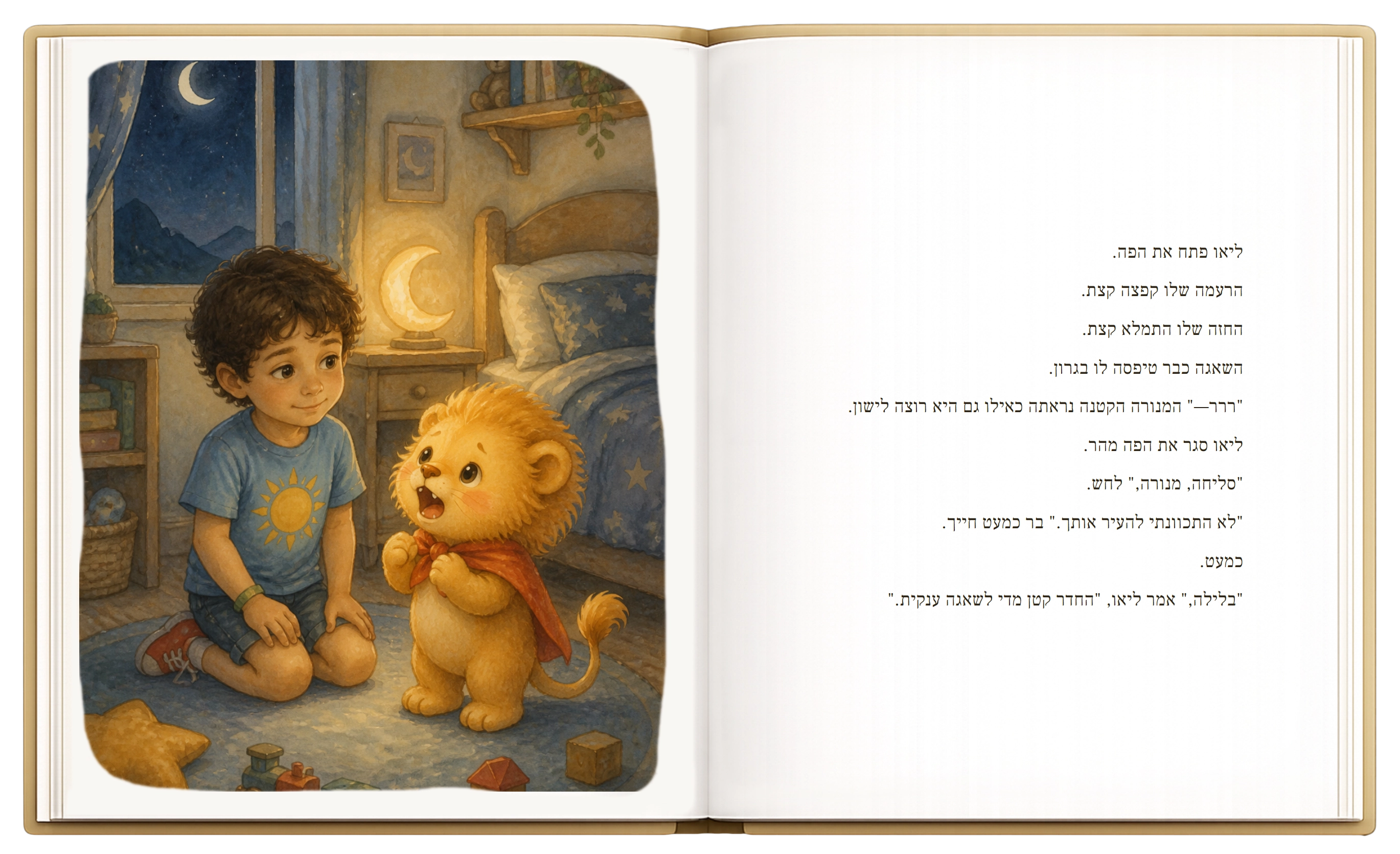 המחשה — דוגמה לספר מותאם אישית